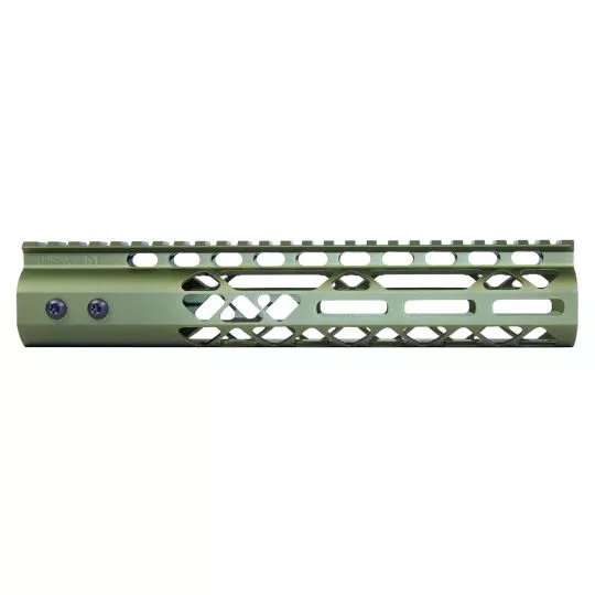 10 Air Lite M-LOK Free Float Handguard Monolithic Top Rail Green