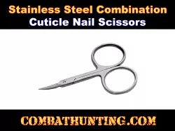 100458 Stainless Steel Combination Cuticle Nail Scissors - IFAK First Aid Kits Trauma Kits