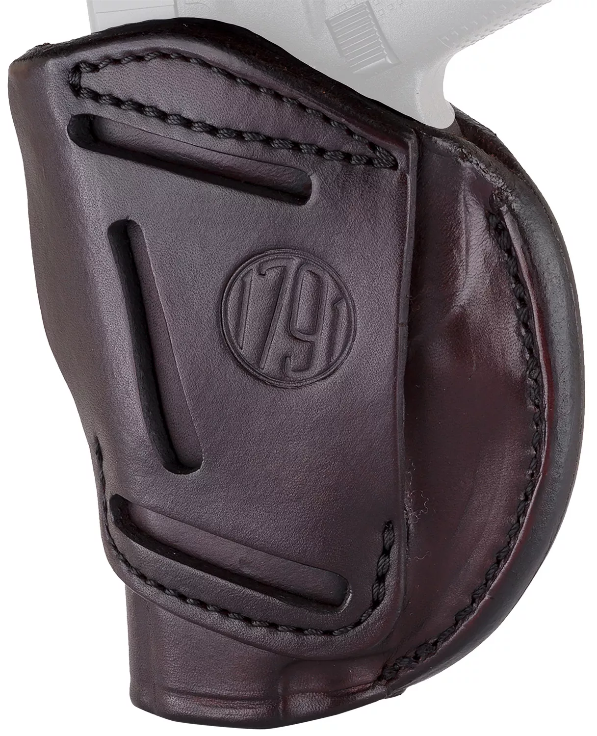 1791 Gunleather 4WH1SBRR 4-WayIWB/OWB 01 Signature Brown Leather Belt Clip Fits 3-4″ Barrel 1911 Right Hand