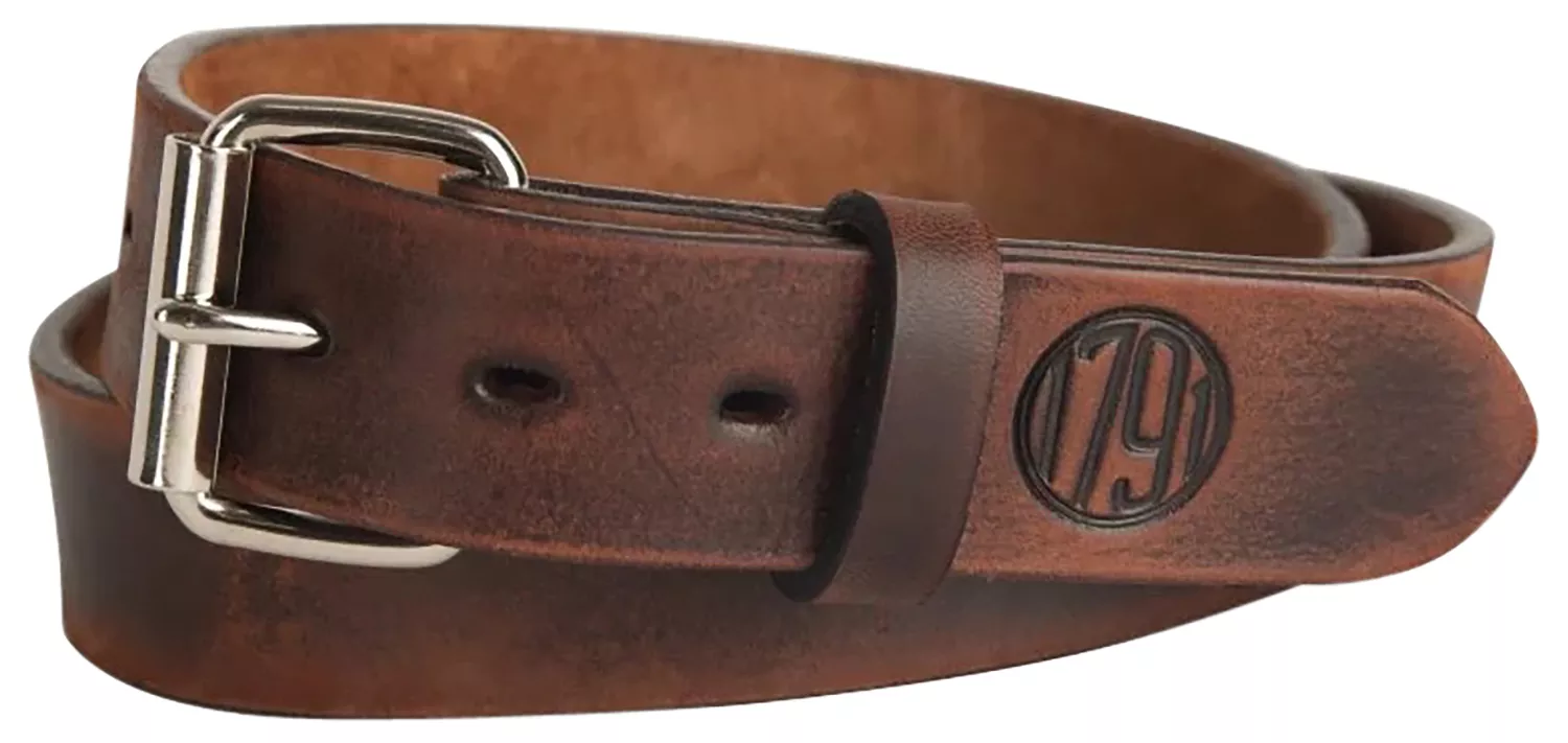 1791 Gunleather BLT013438VTGA 01 Gun Belt Vintage Leather 34/38 1.50″ Wide Buckle Closure