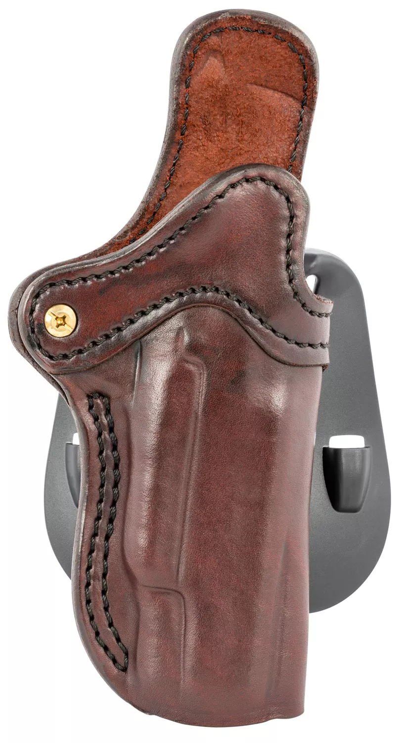 1791 Gunleather ORPDH1SBRR BH1 Optic Ready Size 01 OWB Style made of Leather with Signature Brown Finish, Adjustable Cant & Paddle Mount Type fits 4-5″ Barrel 1911 for Right Hand