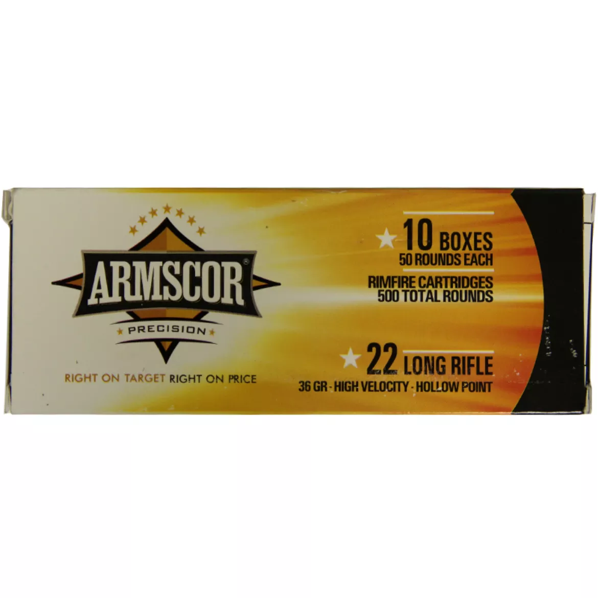 .22 Long Rifle ArmsCor 36gr HV JHP - 500 Rounds