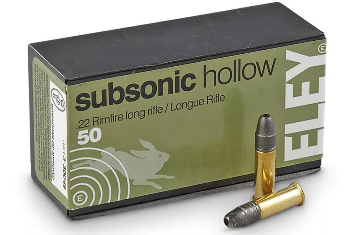 .22 Long Rifle Eley Subsonic Hollow 38gr HP - 50 Rounds