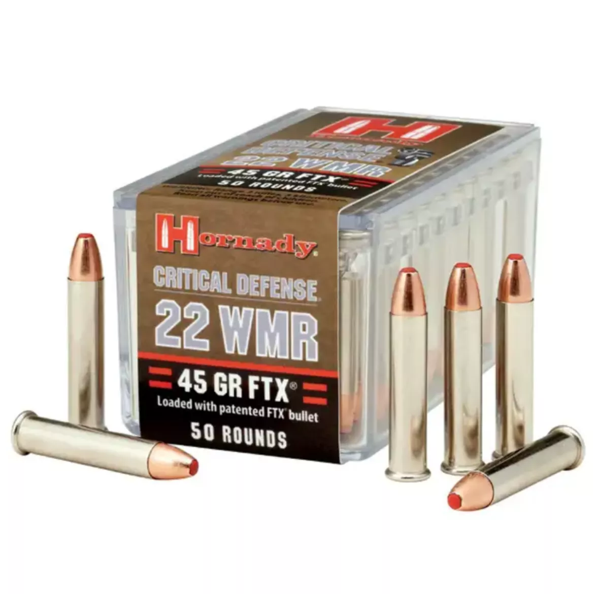 .22 WMR Hornady Critical Defense 45gr FTX JHP - 50 Rounds