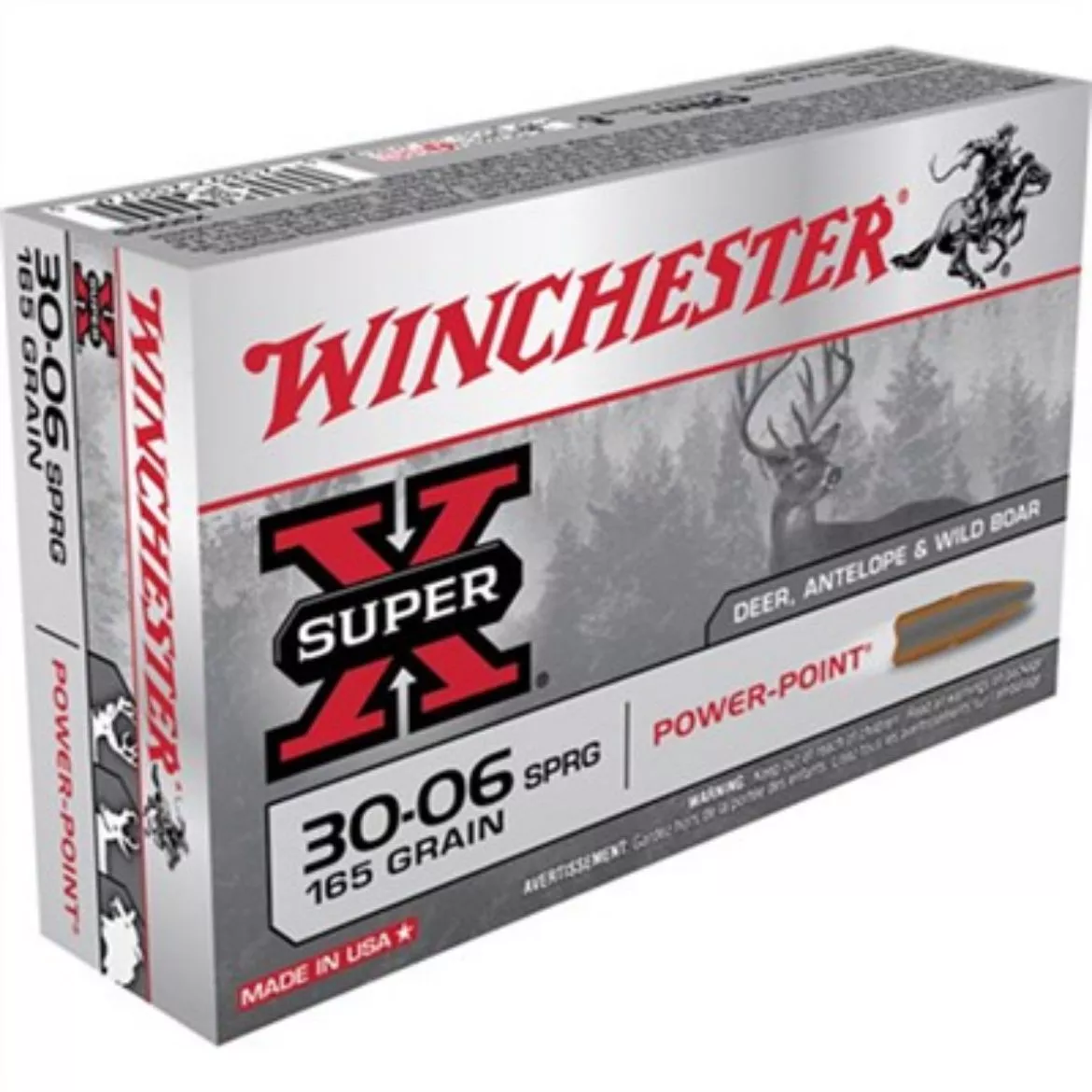 .30-06 Springfield Winchester Super-X 165gr Power-Point SP - 20 Rounds
