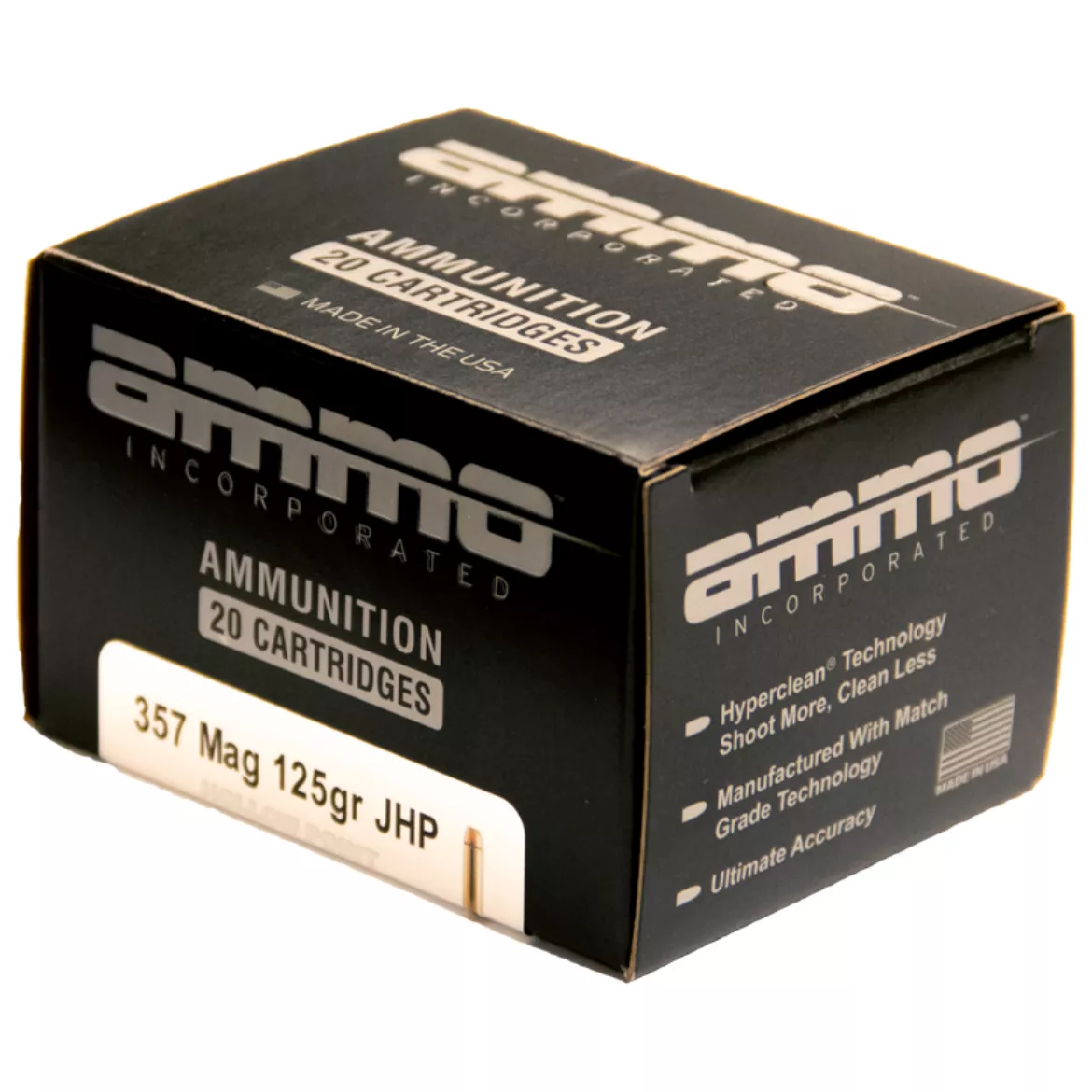 .357 Magnum Ammo Incorporated 125gr JHP - 20 Rounds