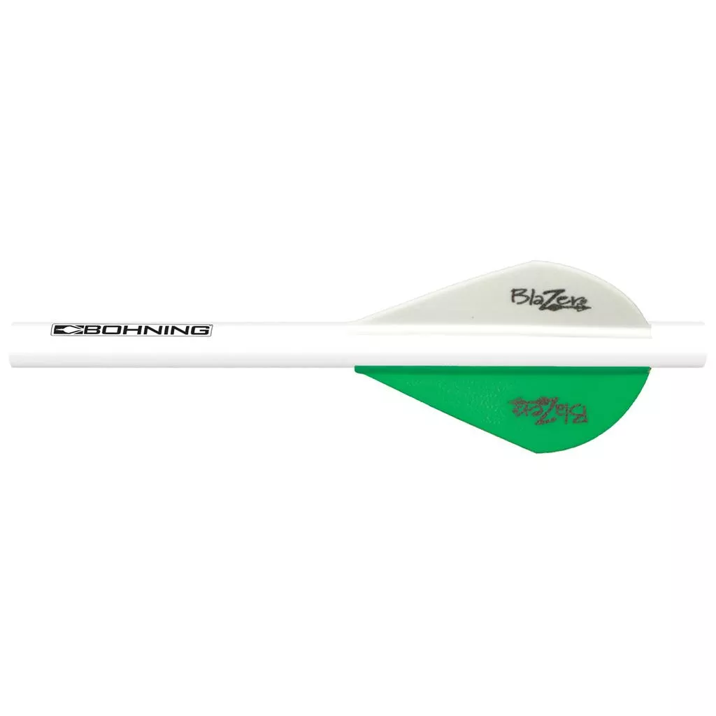 Bohning Blazer QuikFletch Neon Green/White 6 pk.