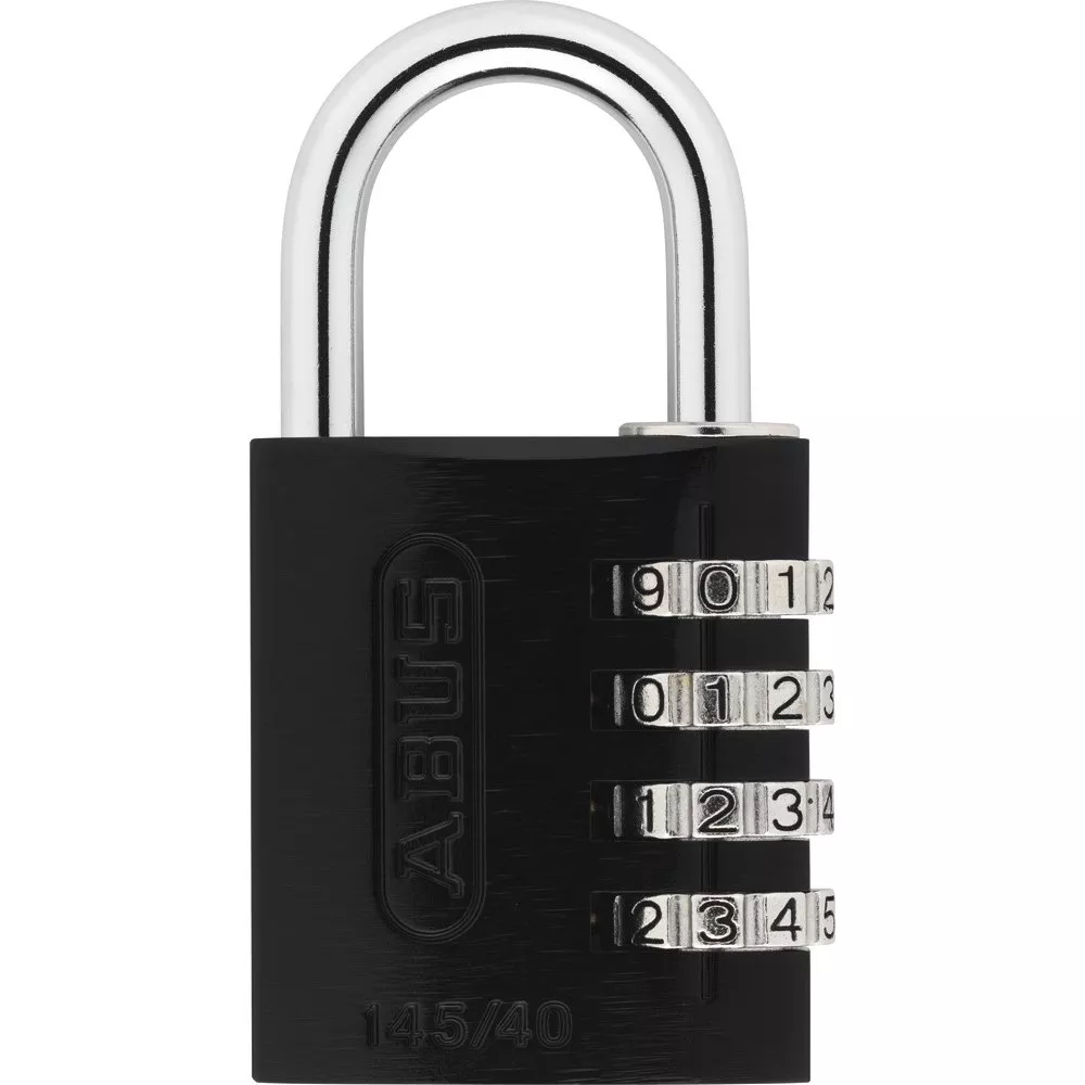 COMBINATION LOCK 145 – 4-DIAL, BLACK