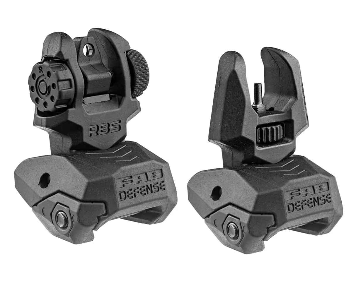 FAB Defense FRBS Polymer Folding Back-Up Sights - Black