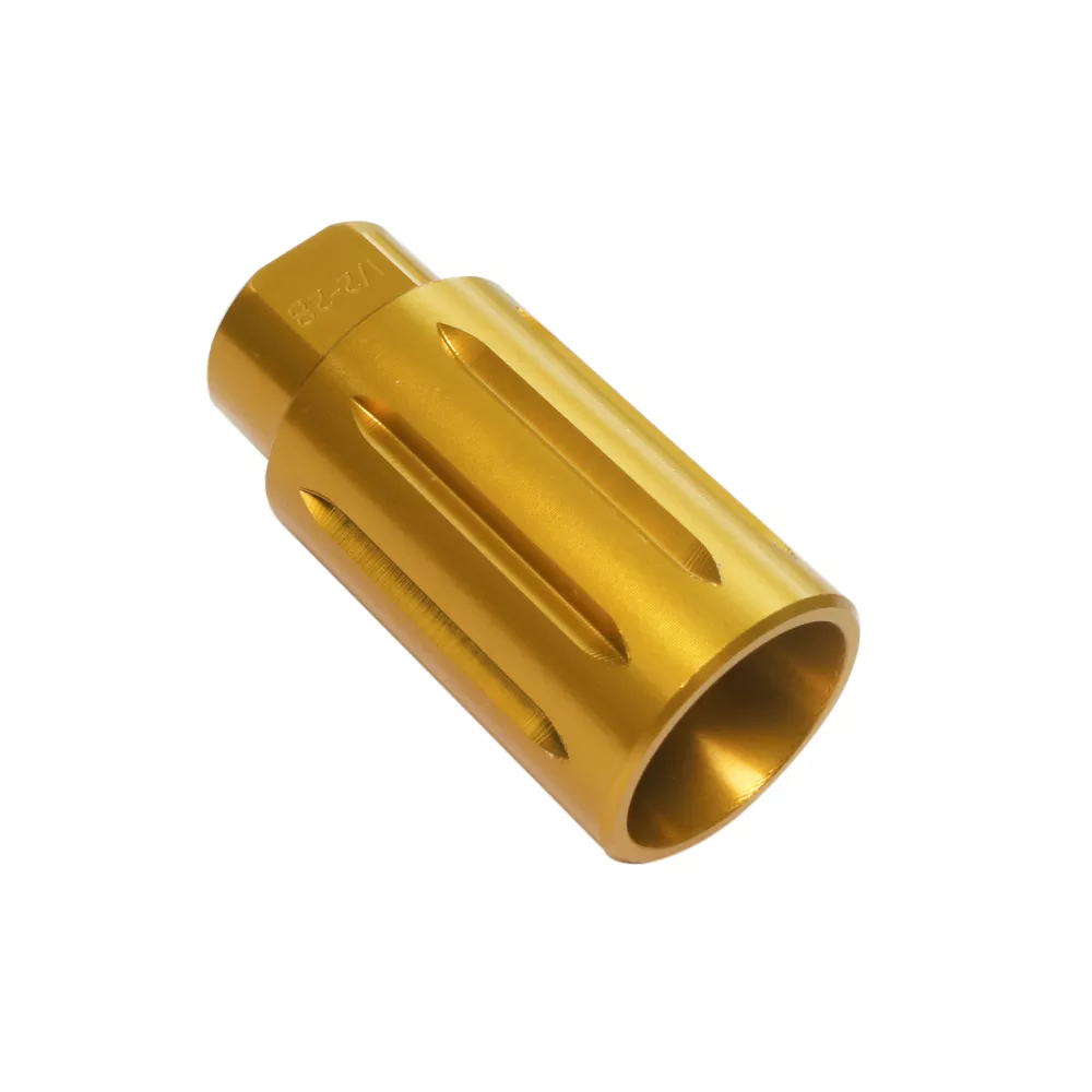 Flash Can Muzzle Brake – Aluminum – Anodized Gold