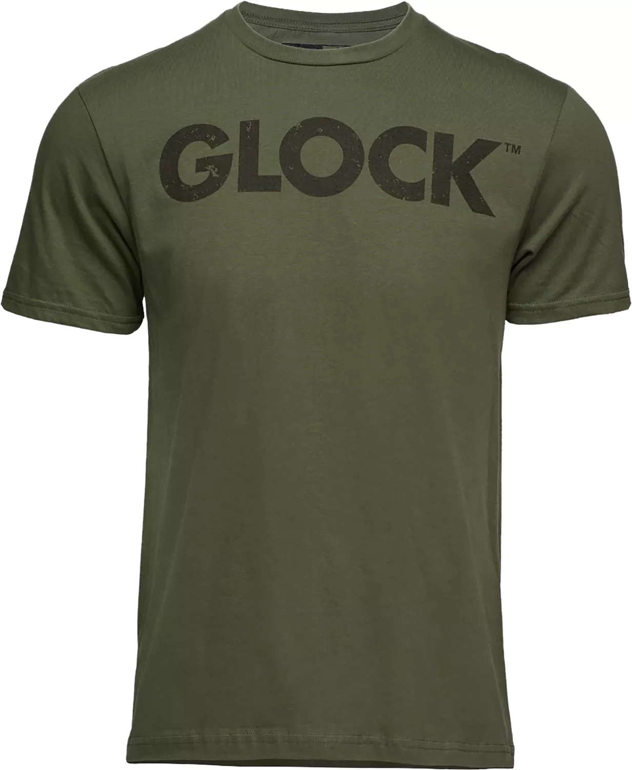 Glock AP96156 Caliber TeeMilitary Green Ringspun Cotton Short Sleeve Small