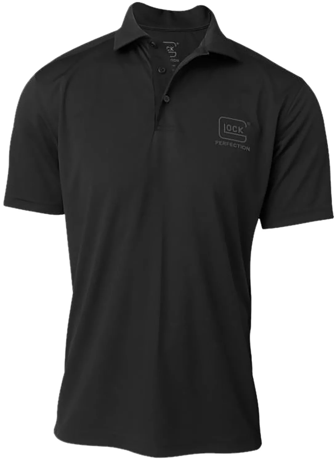 Glock AP96214 Glock Perfection PoloBlack Polyester Mesh Short Sleeve XL