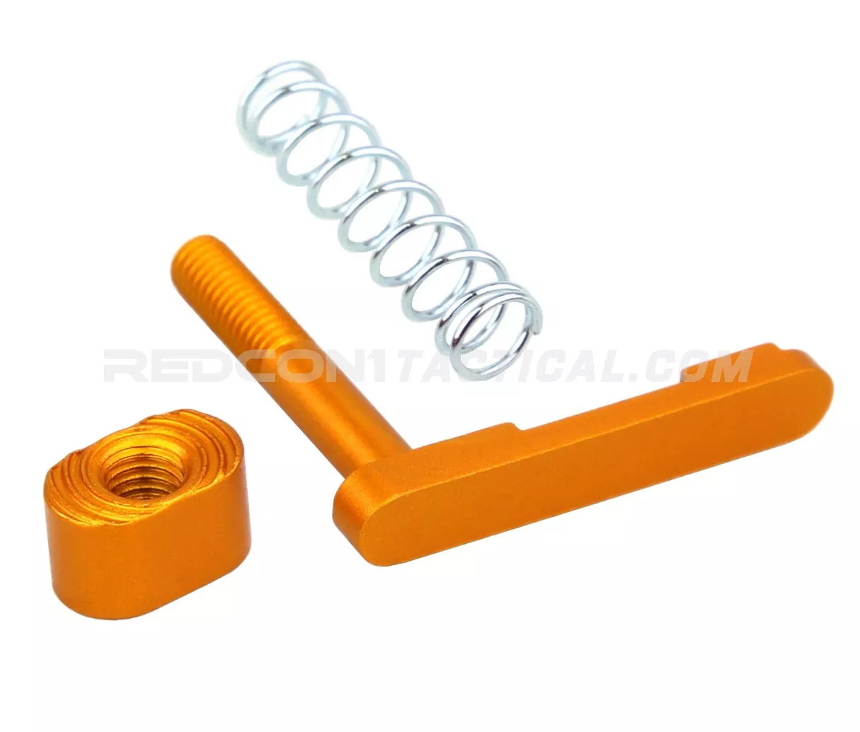 Guntec USA AR-15 Mag Catch Assembly With Extended Mag Button - Anodized Orange