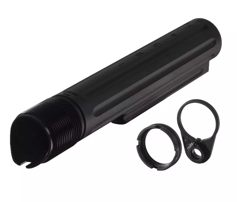 Primary Weapons Systems Enhanced Buffer Tube System with Ratchet Castlenut and Endplate