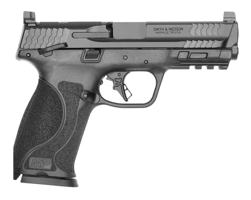 Smith & Wesson 14276 M&P M2.0 *CA Compliant Full Size 9mm Luger 10+1 4.25″ Black Armornite Stainless Steel Barrel & Optic Cut/Serrated Slide, Black Polymer Frame w/Picatinny Rail, Interchangeable Palmswell Grip