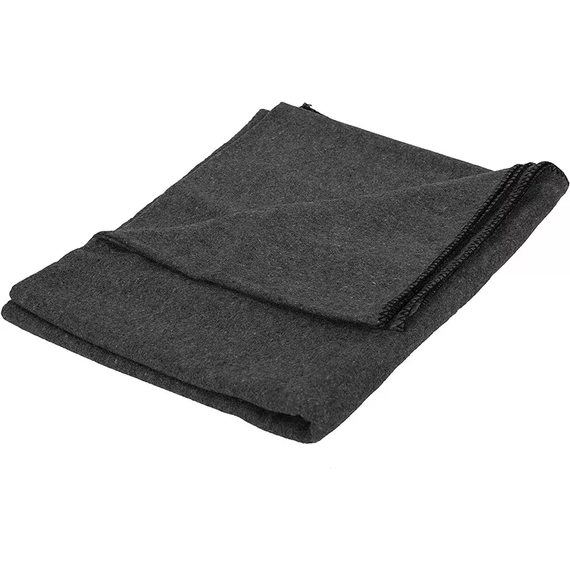 Stansport Wool Blend Camp Blankets - Grey - 80" L x 60" W