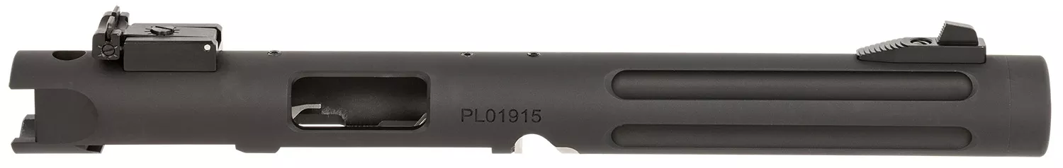 Tactical Solutions PLIV6TEMBRF Pac-Lite Barrel 22 LR 6″ Threaded & Fluted, Drilled & Tapped, Adj. Sights, Black Anodized for Ruger Mark IV & IV 22/45