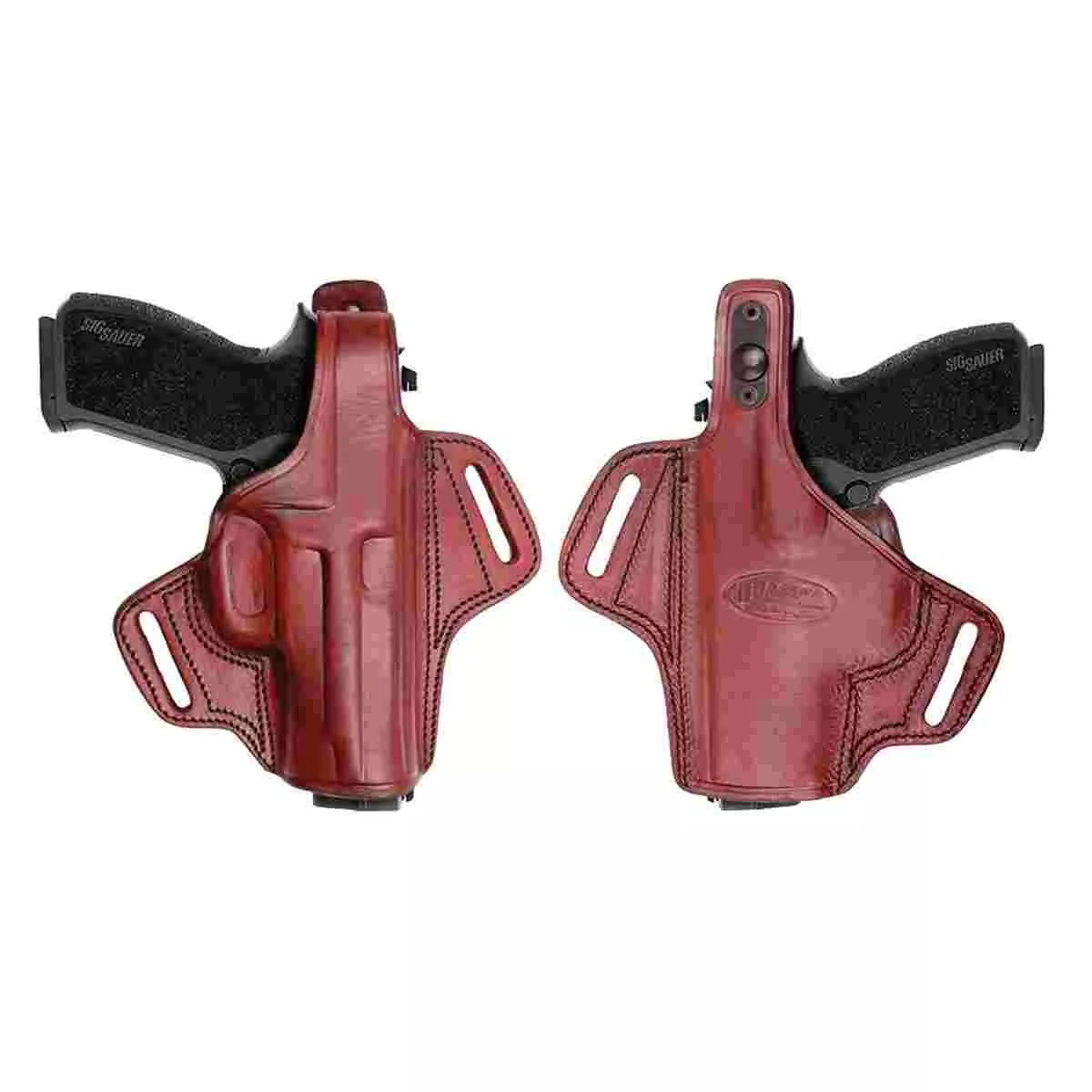 Tagua Gunleather Thumb Break Belt Holster for S&W L Frame 4″ Brown Right Hand