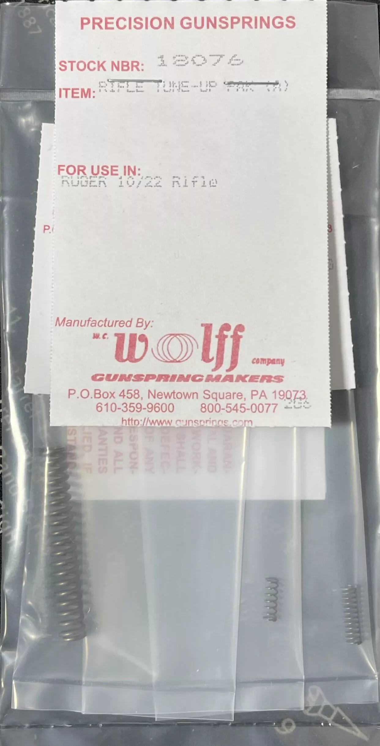 Wolff Gunsprings 10/22 RIFLE TUNE-UP PAK (A)