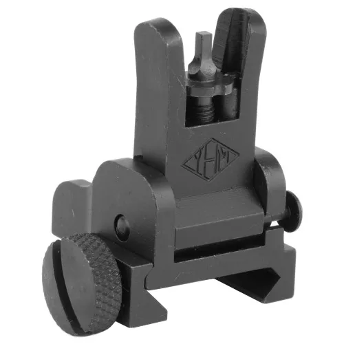YHM, Same Plane Flip Front Sight, Steel, fits Picatinny, Matte Black
