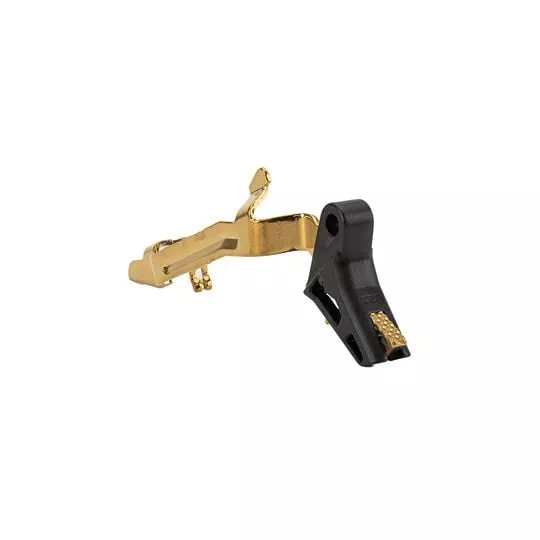 Zaffiri Precision, FB, Trigger, Anodized Finish, Black Shoe, TiN Gold Safety and Trigger Bar, For Glock Gen 1-4 9/40