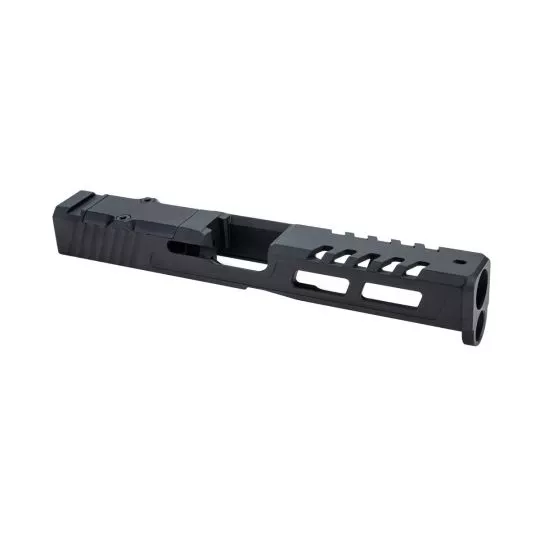 Zaffiri Precision, ZPS.2, Optics Ready Complete Slide, RMR Footprint, G17 Gen 5 Barrel, Black Nitride Finish, HD Fiber Sights, Cerakote Finish, Armor Black, For Glock 17 Gen 5, Includes Black Anodized Optics Plate Cover and Screws