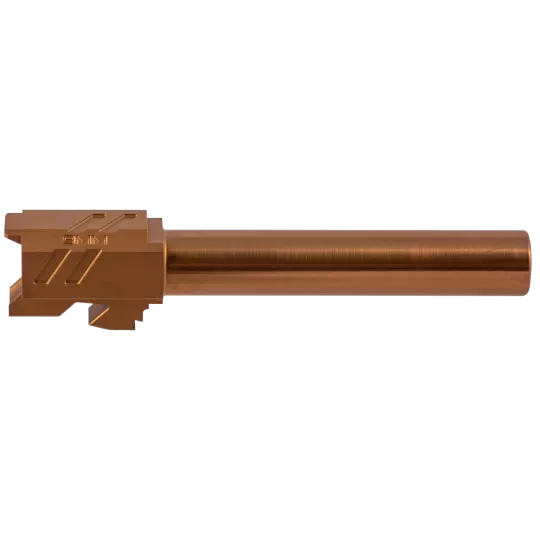 ZEV BBL17PROBRZ Pro Match Replacement Barrel 9mm Luger 4.49" Bronze PVD Finish 416R Stainless Steel Material for Glock 17 Gen1-4